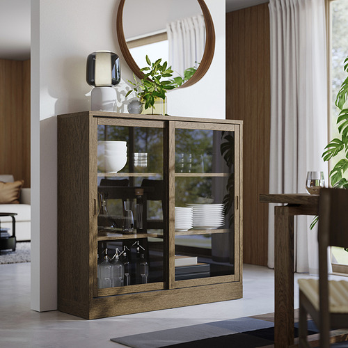 TONSTAD, cabinet with sliding glass doors 2 of 5 open dialog