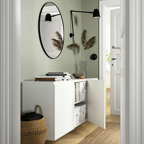 BESTÅ, wall-mounted sideboard with doors 2 of 5 open dialog