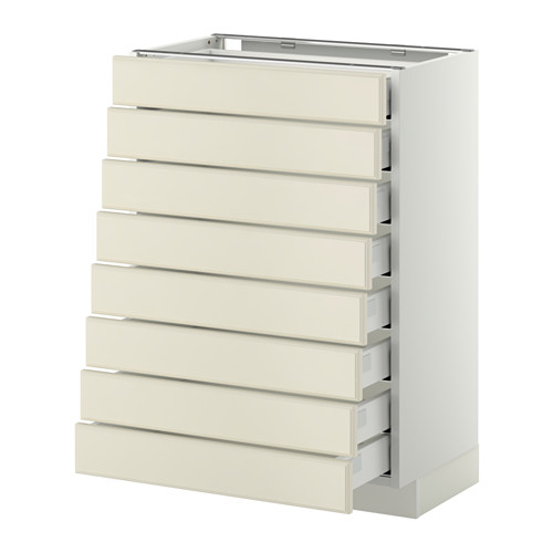 METOD, base cabinet/8 fronts/8 low drawers. 1 of 2 open dialog