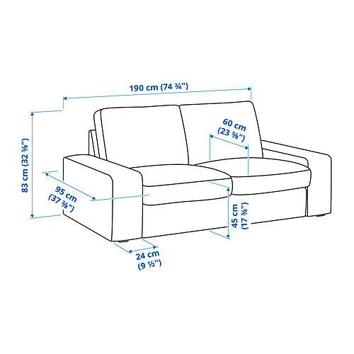KIVIK, loveseat 9 of 9 open dialog