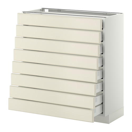 METOD, base cabinet/8 fronts/8 low drawers. 1 of 2 open dialog
