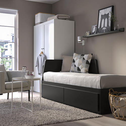 FLEKKE Diván con 2 gavetas y 2 mattresses twin