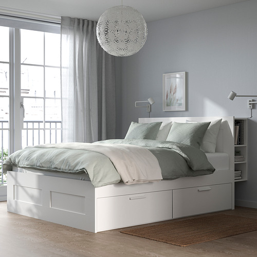 BRIMNES, cama King con cabecera. 2 de 9 open dialog