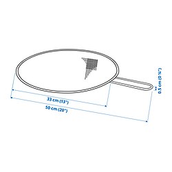 Ilustración de medidas - KLOCKREN pantalla protección salpicaduras