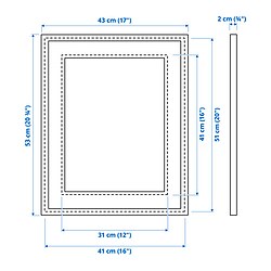 Ilustración de medidas - KNOPPÄNG marco