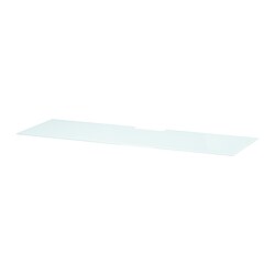 BESTÅ, panel superior para TV, Vidrio blanco