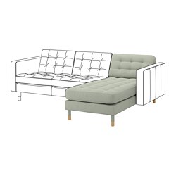 MORABO, chaise, add-on unit, Gunnared light green