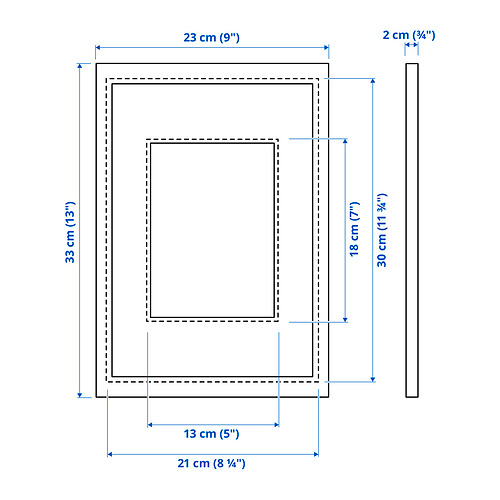 Ilustración con medidas del producto: SILVERHÖJDEN.