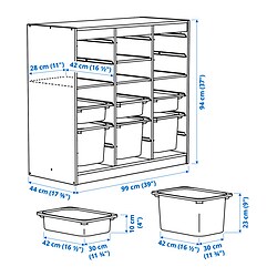Measurement Illustration - TROFAST storage combination