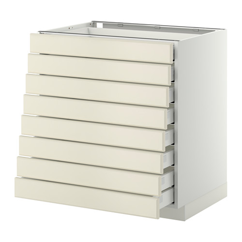 METOD, base cabinet/8 fronts/8 low drawers. 1 of 6 open dialog