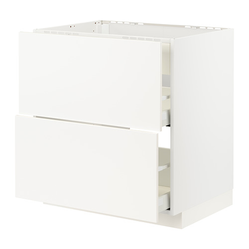 Mueble de cocina METOD blanco con cajones lisos y modernos.