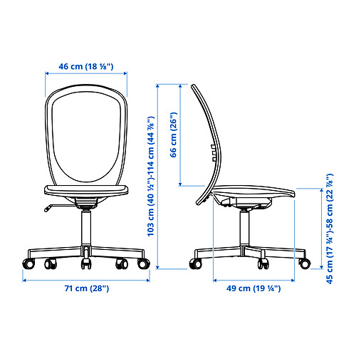 FLINTAN, office chair 2 of 13 open dialog