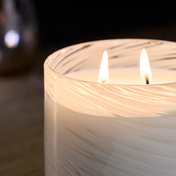 KRONSÅNGARE scented candle in glass, 2 wicks