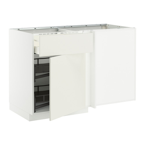 Mueble de cocina METOD blanco con estante extraíble.