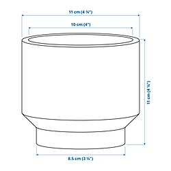 Measurement Illustration - HONUNGSPALM plant pot