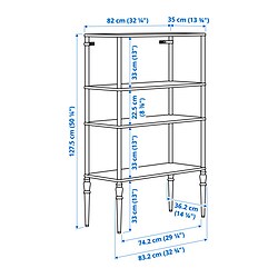 Measurement Illustration - SÅGMÄSTARE shelf unit