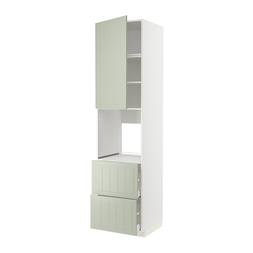 Mueble de cocina METOD verde: cajones, estantes, sección ventilada, garantía de 25 años.