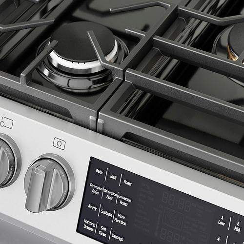SNESSLINGE, range with gas cooktop. 2 of 3 open dialog