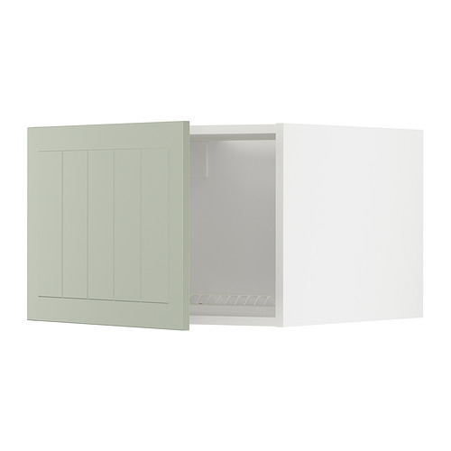 Mueble de cocina moderno en color verde con diseño artesanal, con compartimento extraíble.