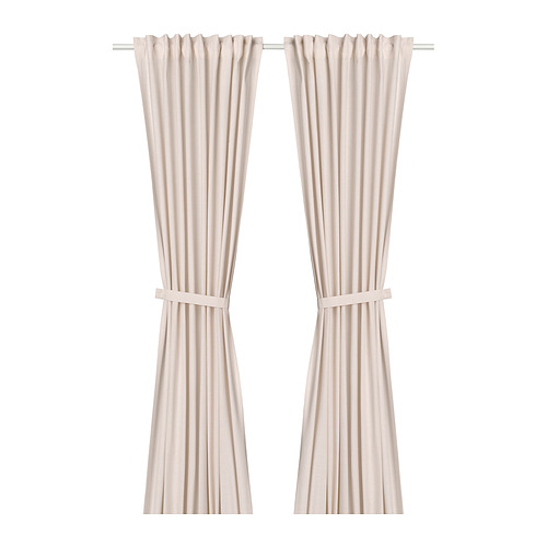 LENDA, curtains with tie-backs, 1 pair. 1 of 10 open dialog