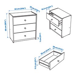Ilustración de medidas - RAST gavetero