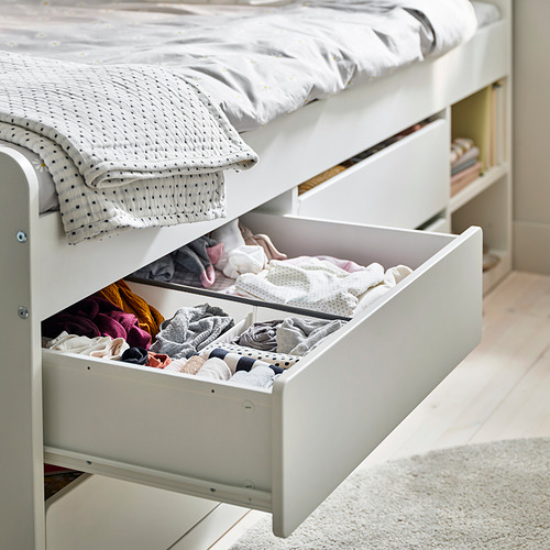 SLÄKT, bed with storage and LURÖY slatted bedbase 4 of 5 open dialog