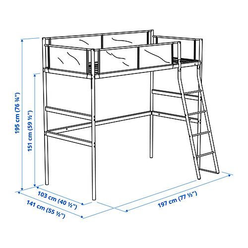 VITVAL, estructura de cama alta. 2 de 4 open dialog