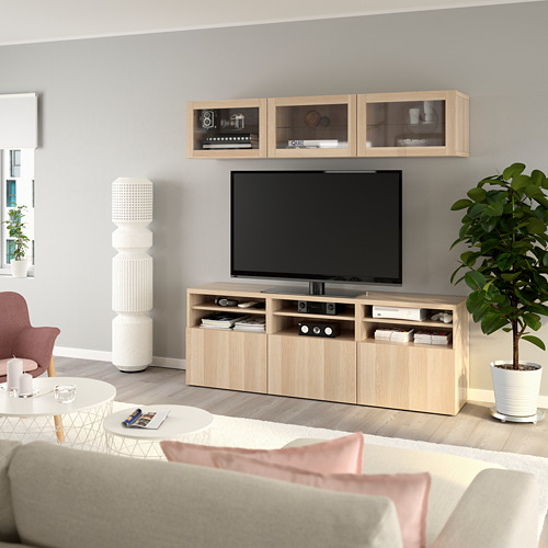 BESTÅ, TV storage combination with drawer runner, push-open. 7 of 13 open dialog