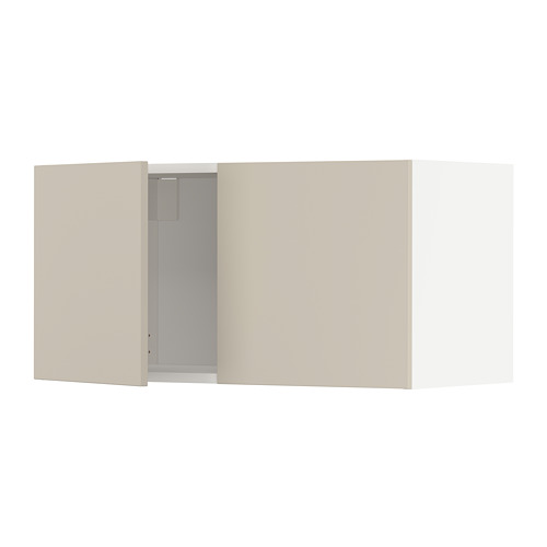 Un mueble de cocina METOD beige, con puertas lisas y elegantes con un diseño moderno.