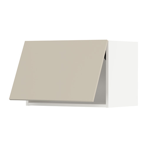 Mueble de cocina METOD beige con diseño elegante y angular.