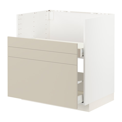 Mueble de cocina METOD en color beige con un diseño liso y minimalista.