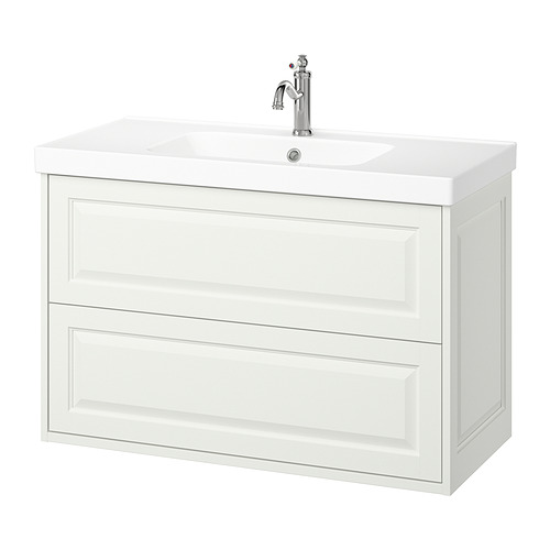 TÄNNFORSEN / ORRSJÖN, sink cabinet with drawers and HAMNSKÄR tap. 1 of 7 open dialog