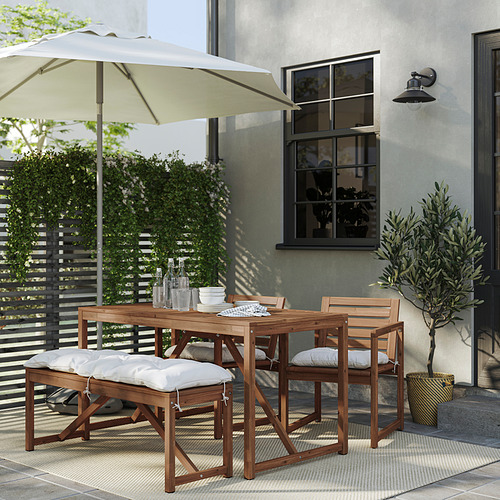 NÄMMARÖ, mesa+2 sillas+banco, exterior. 2 de 3 open dialog