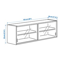 Measurement Illustration - KNOXHULT wall cabinet with sliding doors