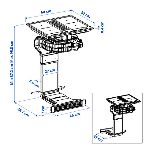 TÄCKNAN, ind hob/int extractor w recirc kit. 12 of 15 open dialog