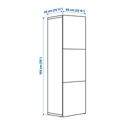 Measurement Illustration - BESTÅ living room cabinet with doors 