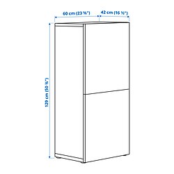 Measurement Illustration - BESTÅ living room cabinet with 2 doors 