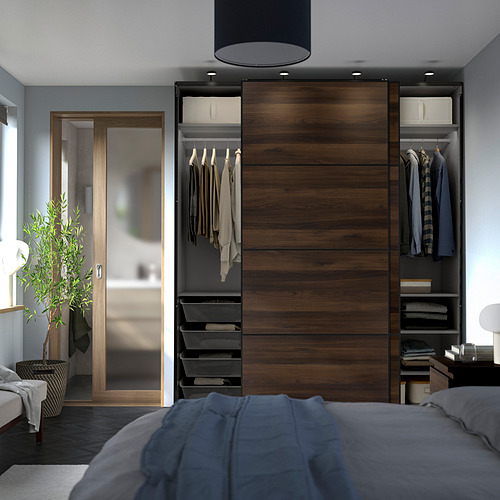 PAX / MEHAMN, wardrobe with sliding doors. 3 of 5 open dialog