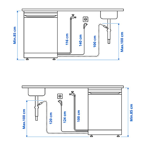 Ilustración con medidas del producto: LAGAN.