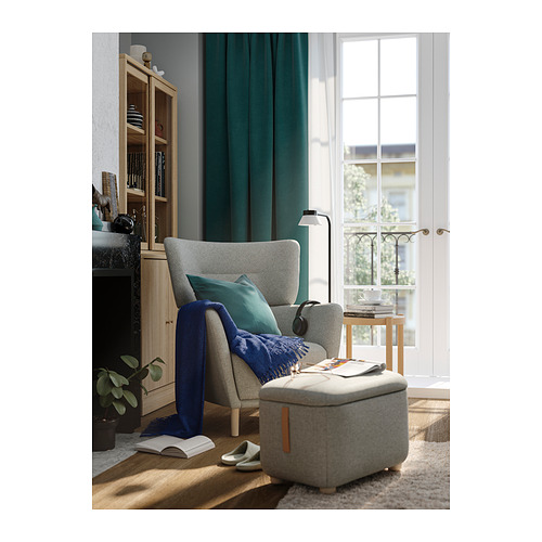 OSKARSHAMN, wing chair with ottoman 4 of 8 open dialog