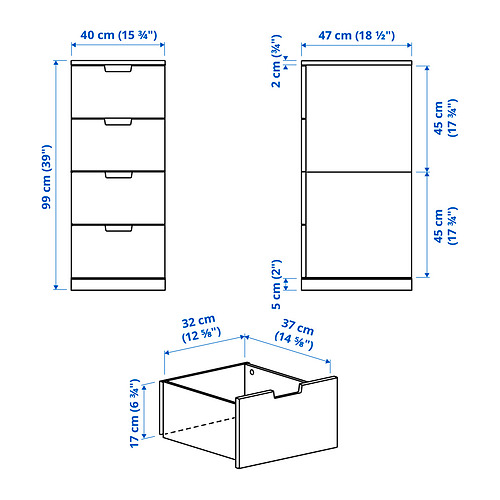NORDLI, Chest of 4 drawers. 5 of 5 open dialog