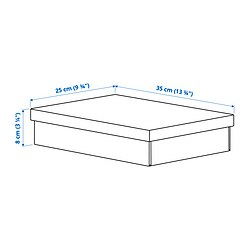 Measurement Illustration - FJÄDERHARV storage box with lid