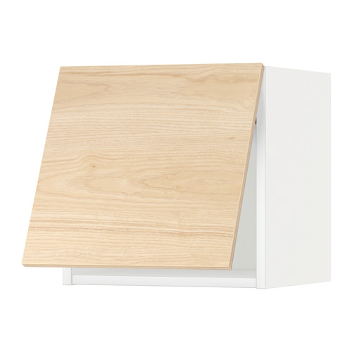 Mueble de madera METOD, fresno claro, forma cuadrada con diseño sencillo.