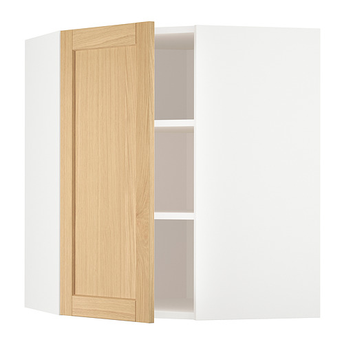 METOD, corner wall cabinet with shelves. 1 of 3 open dialog