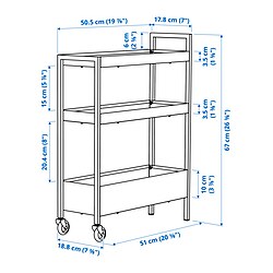 Ilustración de medidas - NISSAFORS carrito