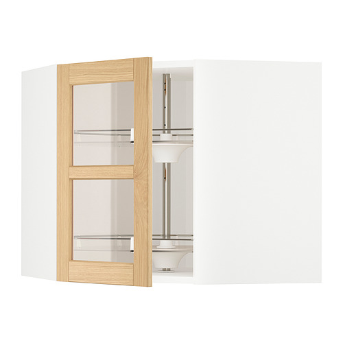 METOD, corner wall cab w carousel/glass dr. 1 of 3 open dialog