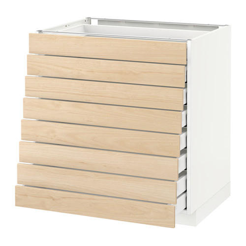 METOD, base cabinet/8 fronts/8 low drawers. 1 of 1 open dialog