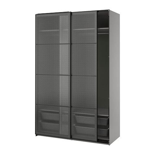 PAX / LUNDBRÄSMA, wardrobe with sliding doors. 1 of 4 open dialog