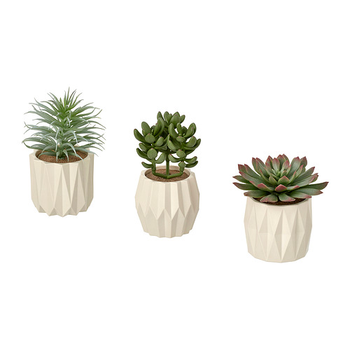 FEJKA, artificial potted plant, set of 3. 1 of 4 open dialog