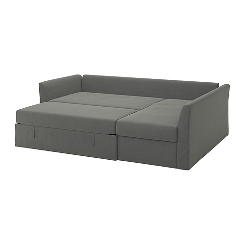 HOLMSUND, 3-seat sleeper sofa with chaiselongue. 2 of 7 open dialog